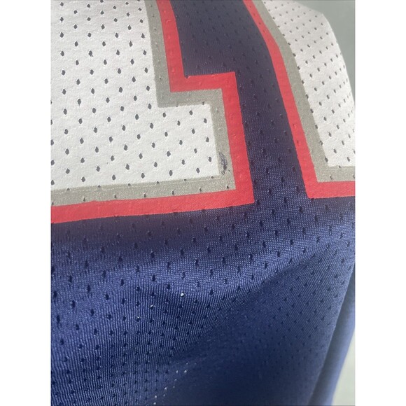 VTG Reebok Jersey Tom Brady #12 New England Patriots Boys Youth XL 18-20 Blue - Picture 9 of 9
